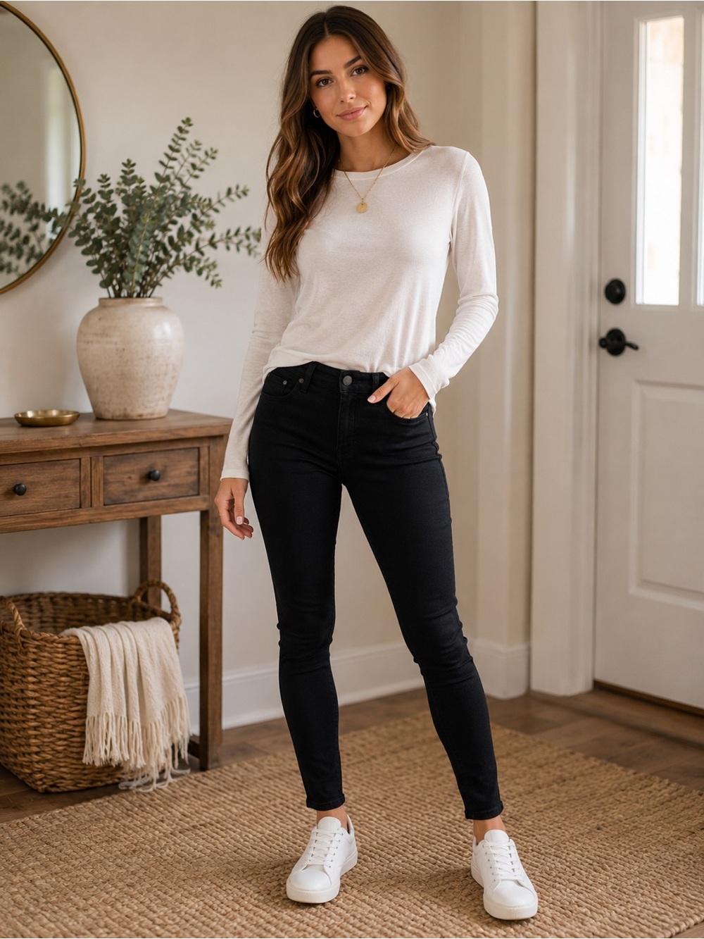Joe’s Jeans Black Skinny Jeans Women’s 27 Mid Rise Stretch Denim Classic